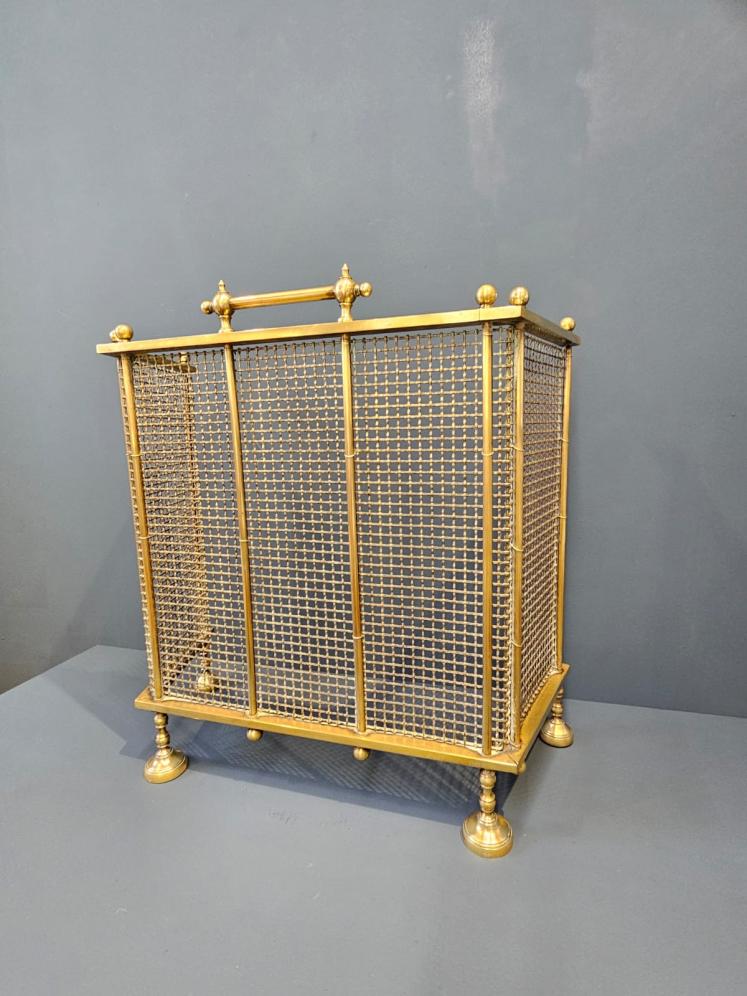Victorian Cast Brass Framed Fire Guard - Image 8