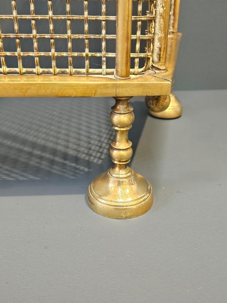 Victorian Cast Brass Framed Fire Guard - Image 7