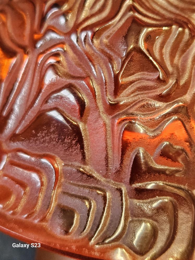 Small Lalique Amber Glass Turtle  - Image 3