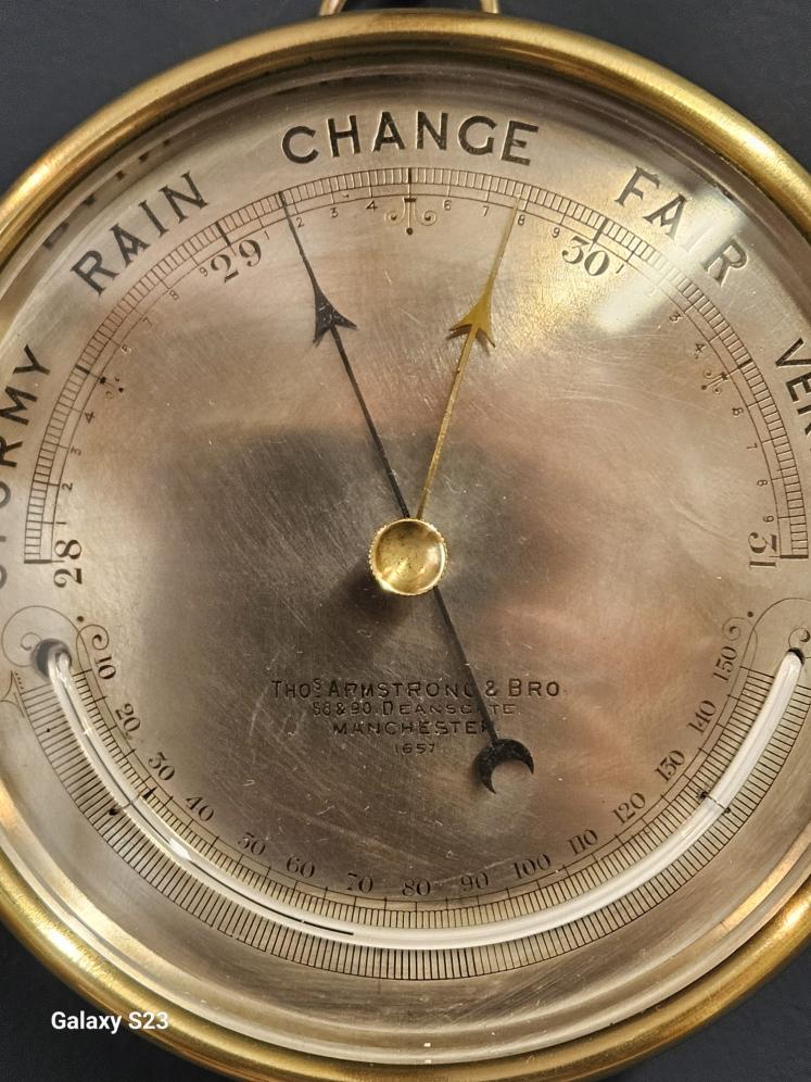 Victorian Marine Barometer by Armstrong Manchester  - Image 3