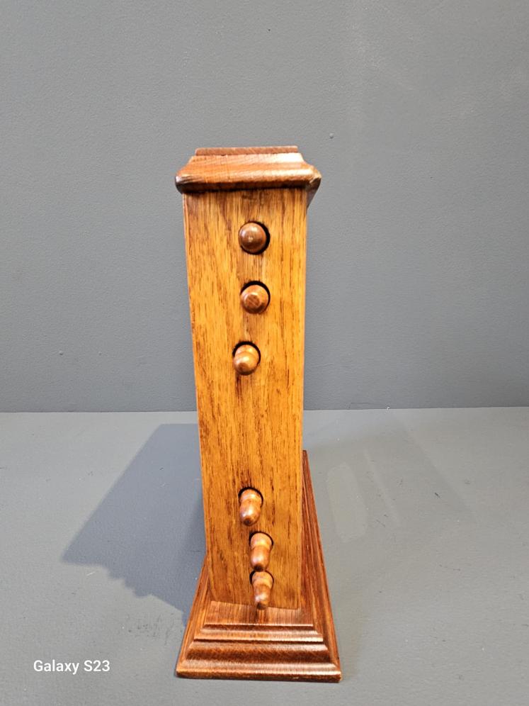 Large Late Victorian Figured Oak Perpetual Desk Calendar  - Image 3