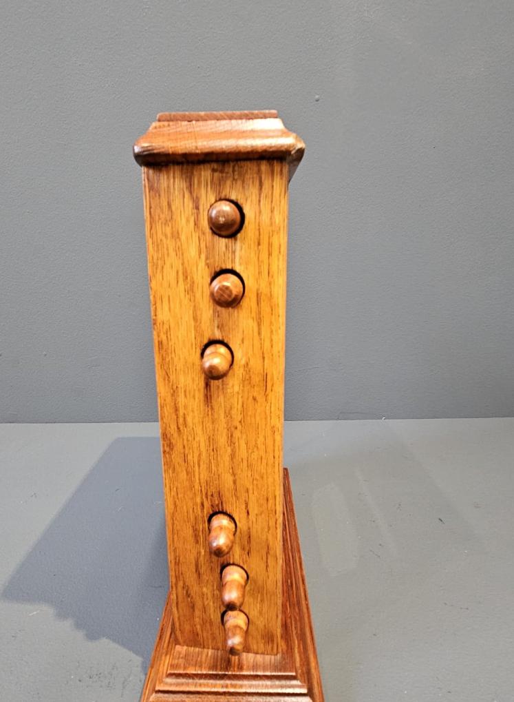 Large Late Victorian Figured Oak Perpetual Desk Calendar  - Image 5