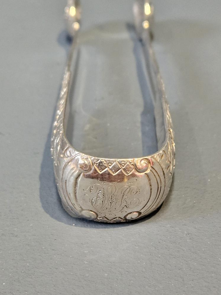 Large Pair of Fine Quality George III Dublin Silver Sugar Tongs - Image 6