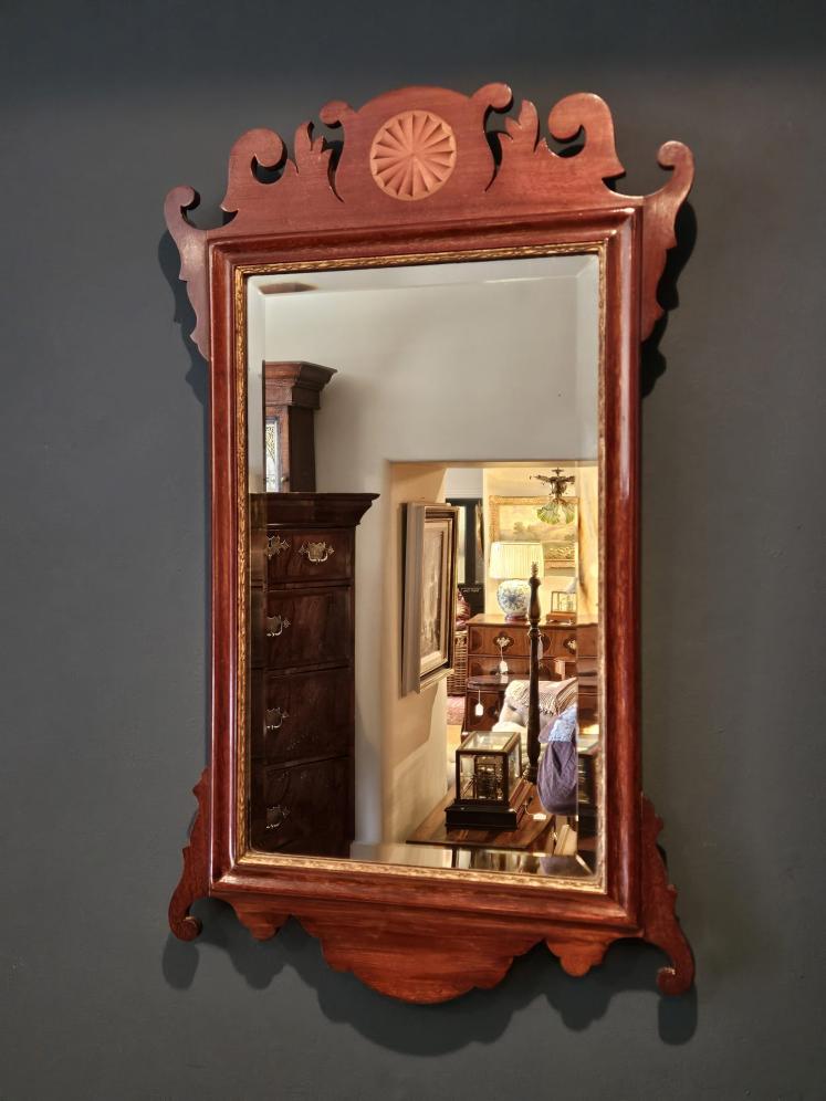 George III Mahogany Mirror - Image 1