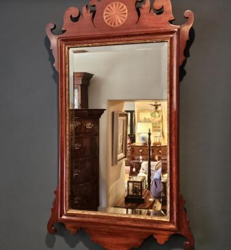 George III Mahogany Mirror - Image