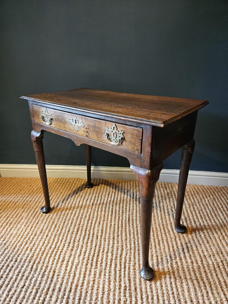 George II Oak Single Drawer Side Table - Image 7
