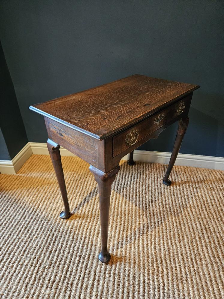 George II Oak Single Drawer Side Table - Image 4