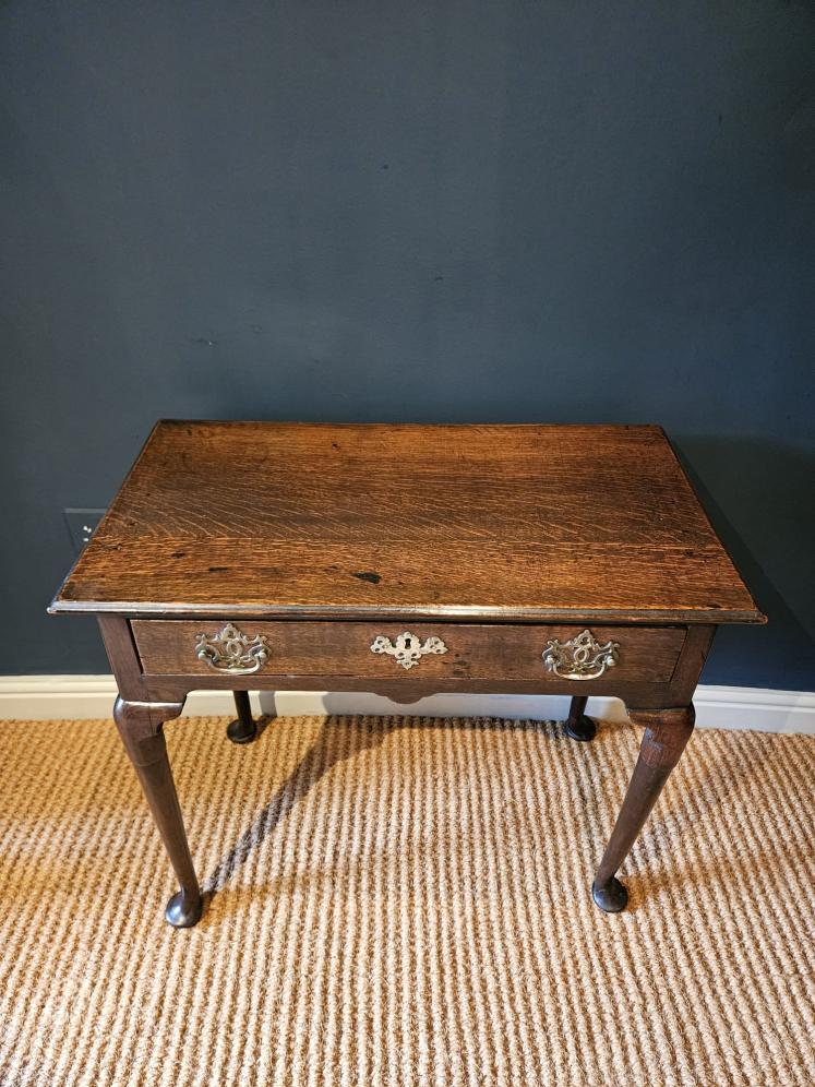 George II Oak Single Drawer Side Table - Image 3