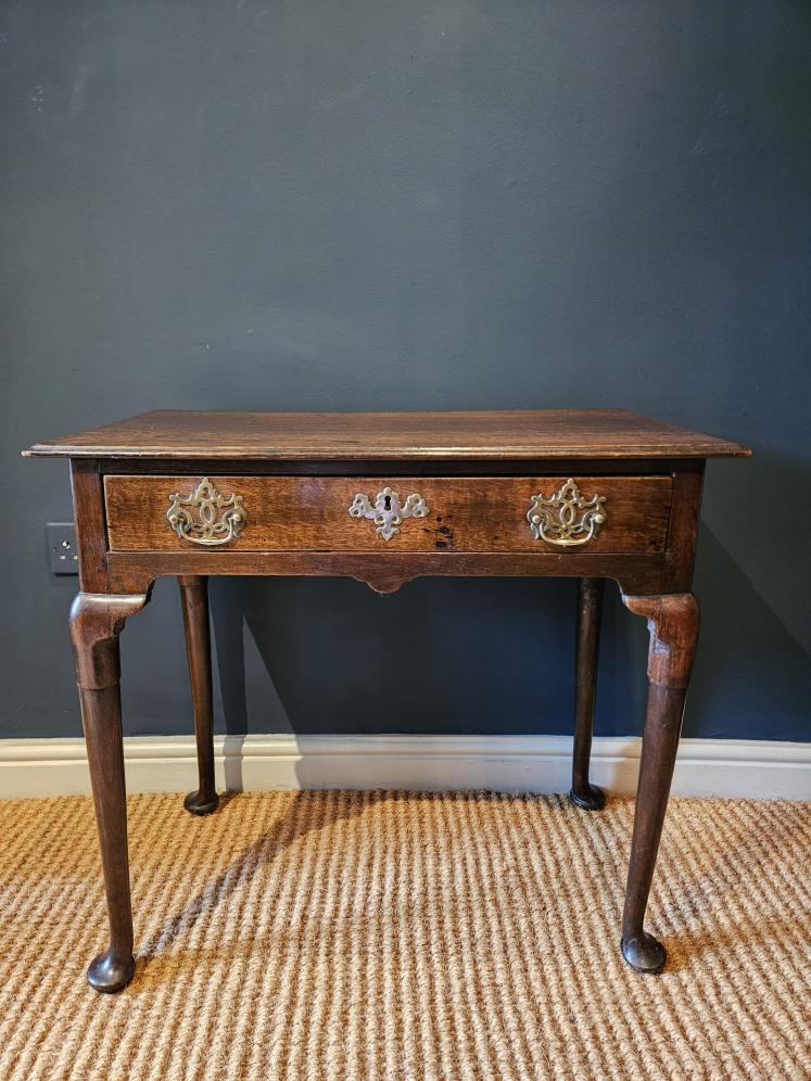 George II Oak Single Drawer Side Table - Image 1