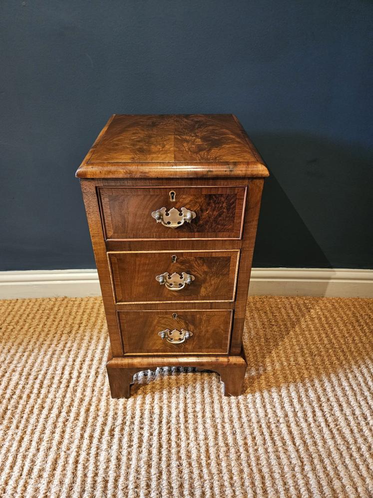 Matching Pair of Victorian Walnut Bedside Chests - Image 6