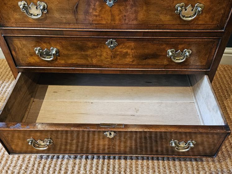 Small George III Walnut Chest of Drawers - Image 5