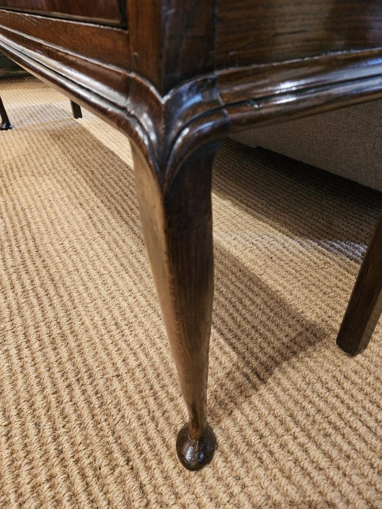 Stylish George II Oak Country House Three Drawer  - Image 8