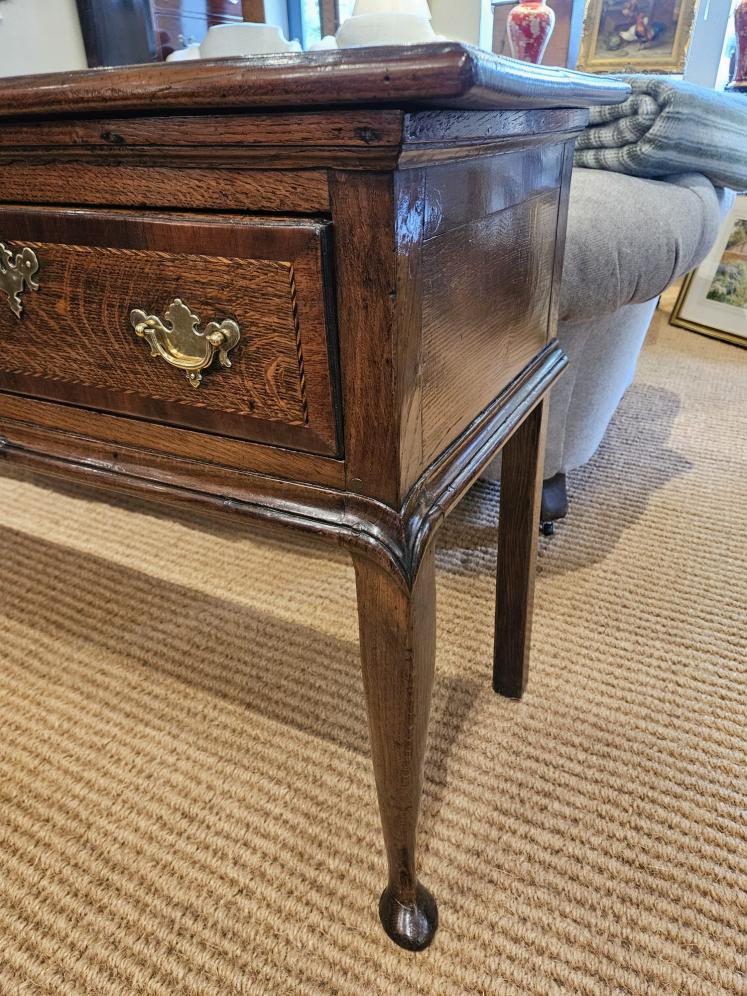 Stylish George II Oak Country House Three Drawer  - Image 3