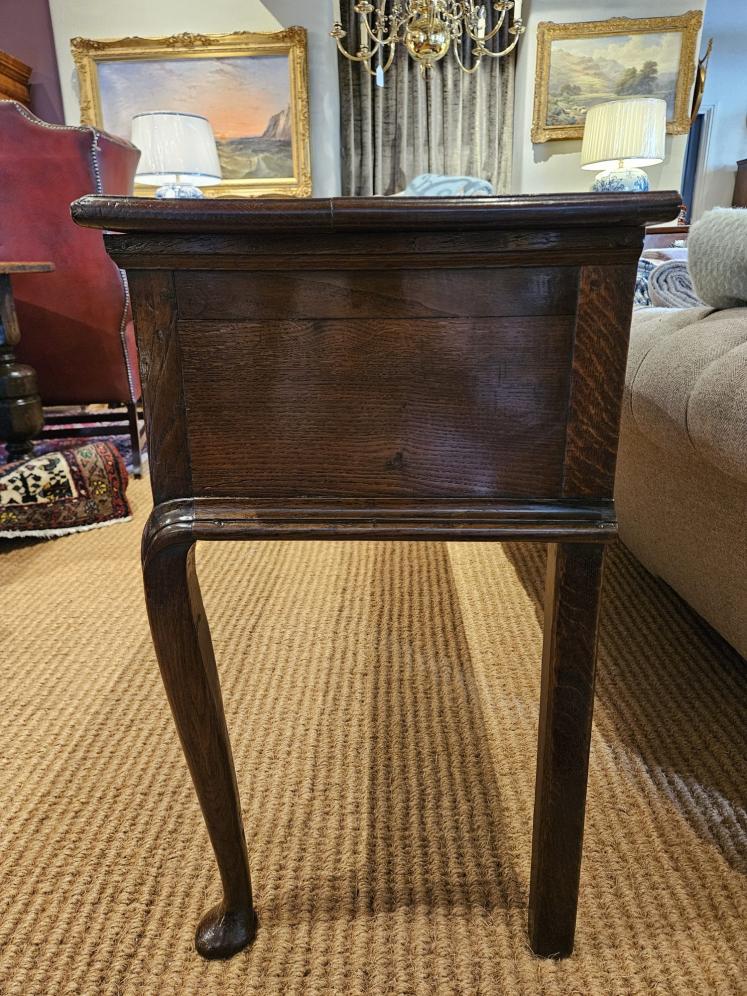 Stylish George II Oak Country House Three Drawer  - Image 2