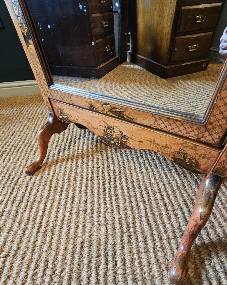 Superb Large 1920's Chinoiserie Cheval Mirror  - Image 3