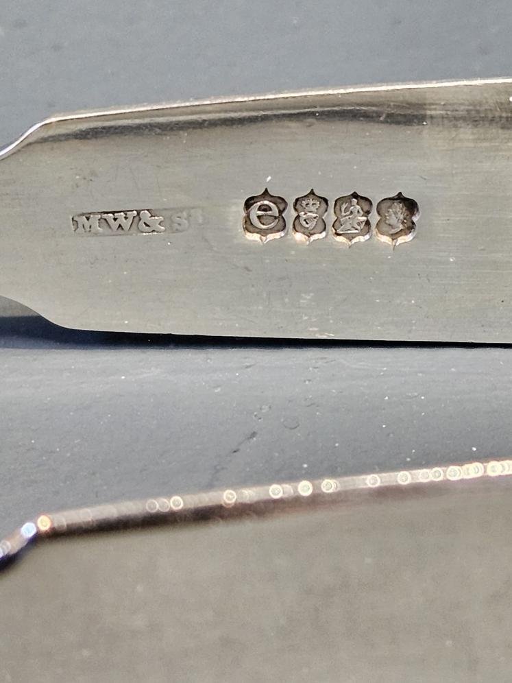 Large Georgian Dublin Silver Sugar Tongs - Image 6
