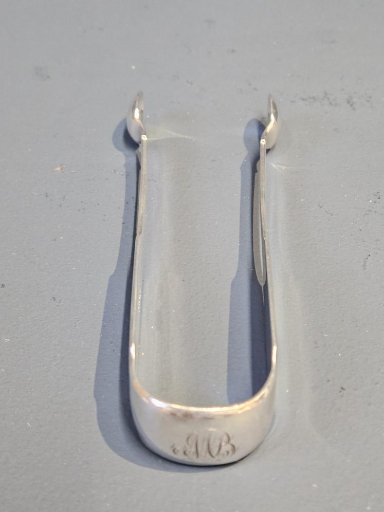 Large Georgian Dublin Silver Sugar Tongs - Image 5
