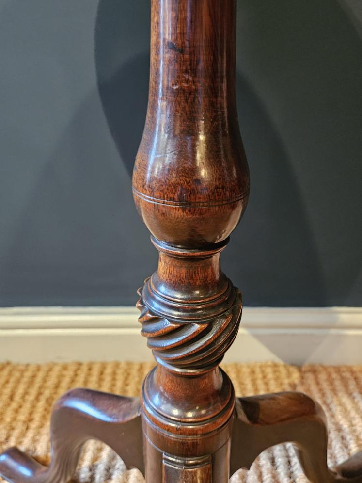 Superb George III Mahogany Snap Top Tripod Table - Image 3