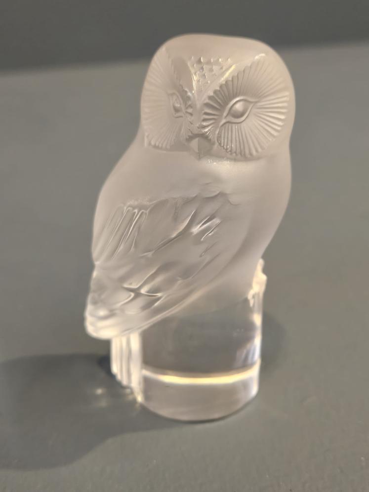 Lalique Opalescent Hibou Owl - Image 3