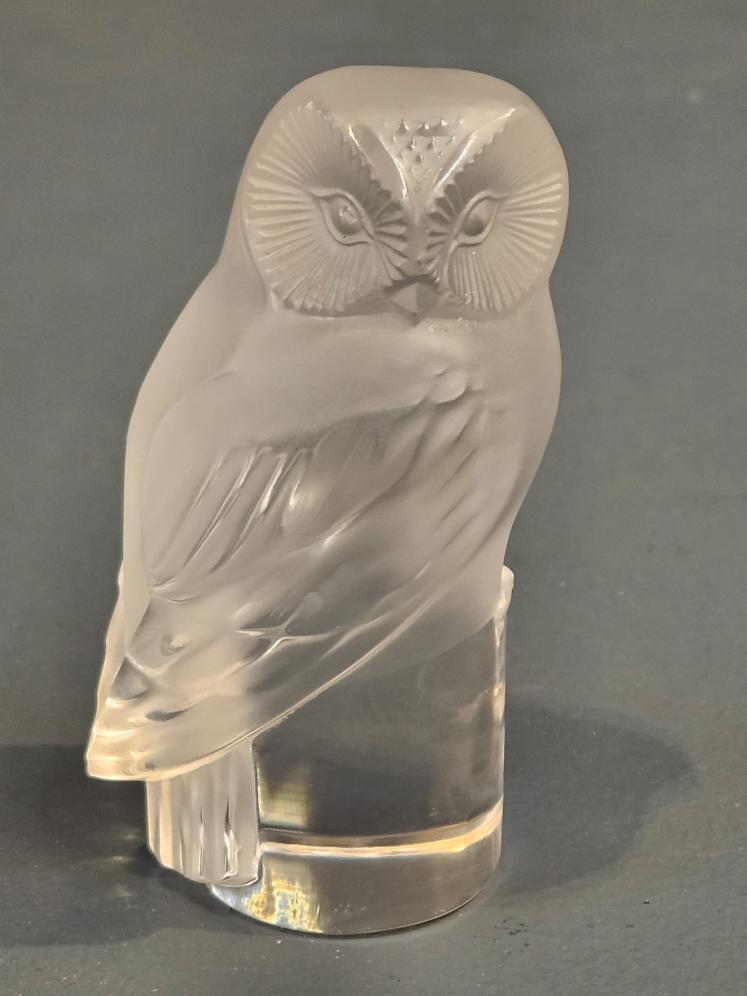 Lalique Opalescent Hibou Owl - Image 1