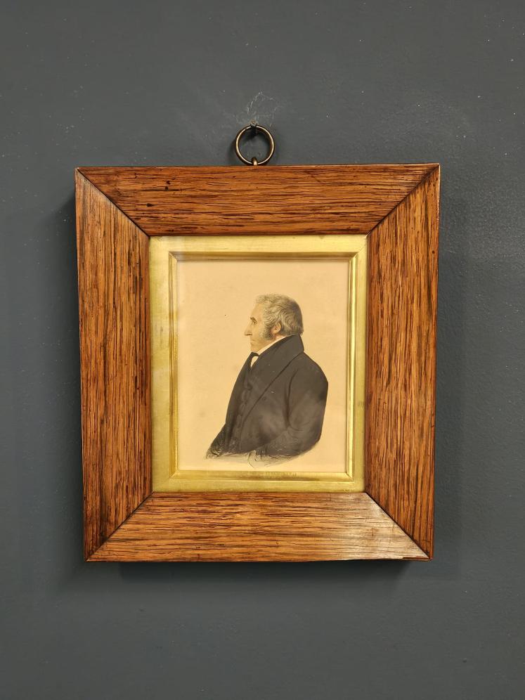 Pair of Early Victorian Rosewood Framed Miniature Portraits - Image 6