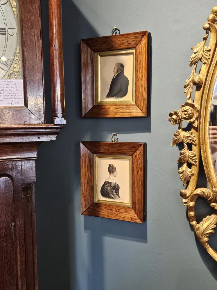 Pair of Early Victorian Rosewood Framed Miniature Portraits - Image 3
