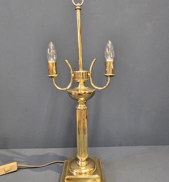 Edwardian Brass Two Arm Table Lamp