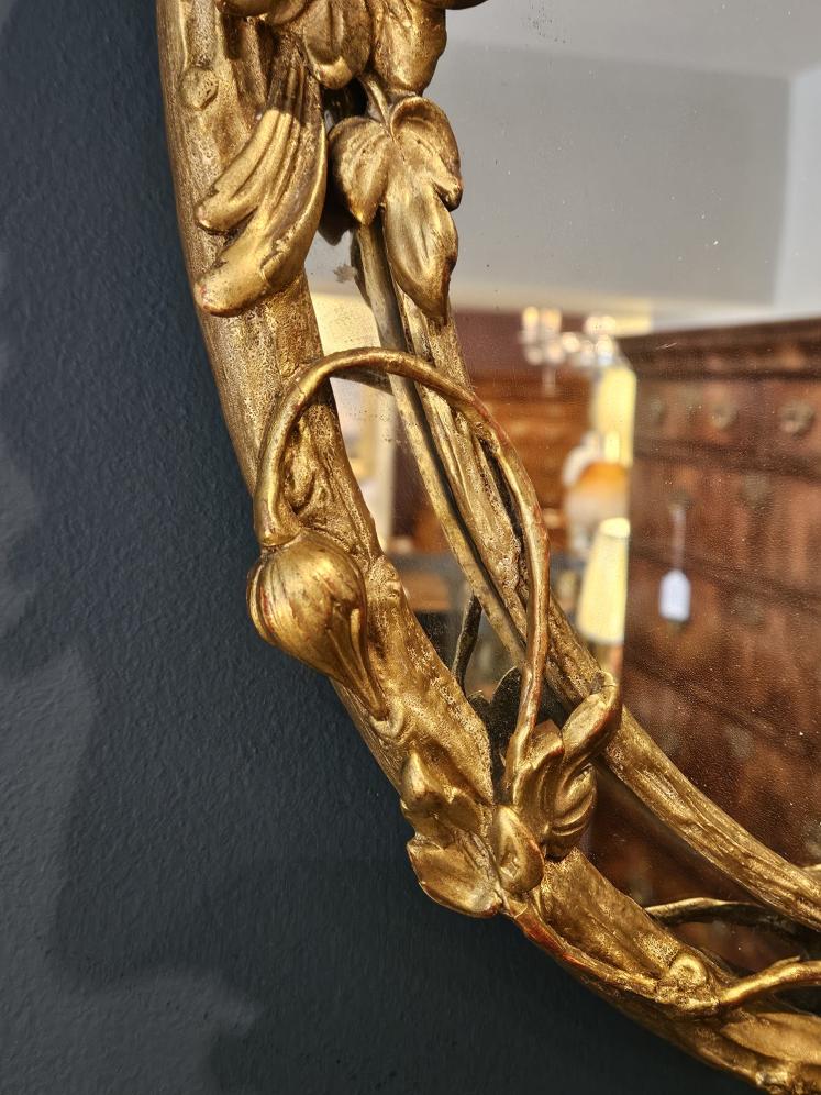 Victorian Timber Gilt Rose Vine Mirror - Image 5