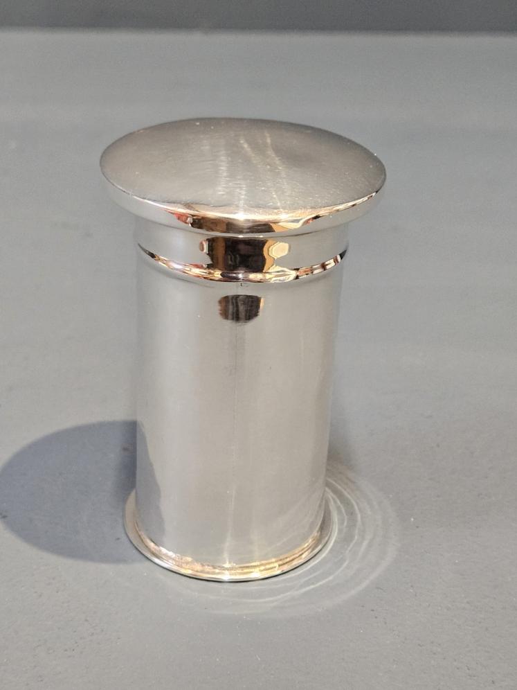 Rear Edwardian Silver Post Box Money Box - Image 6