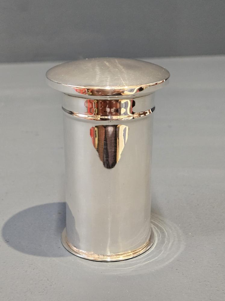 Rear Edwardian Silver Post Box Money Box - Image 5