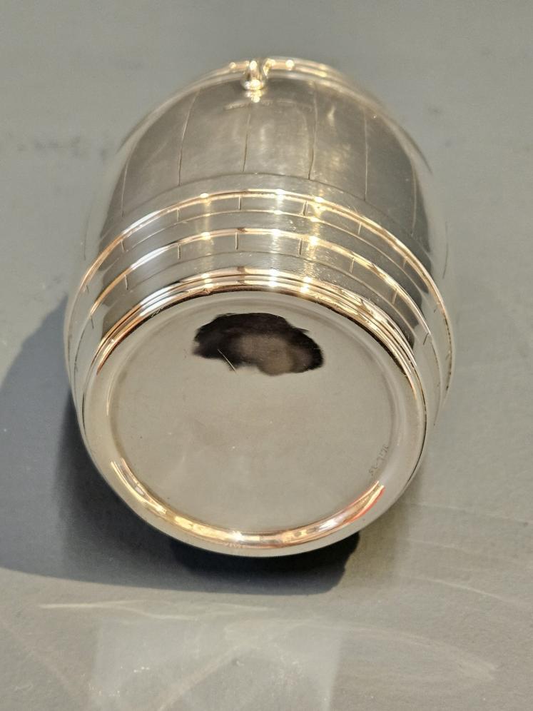 Large Edwardian Silver Barrel Money Box - Image 7