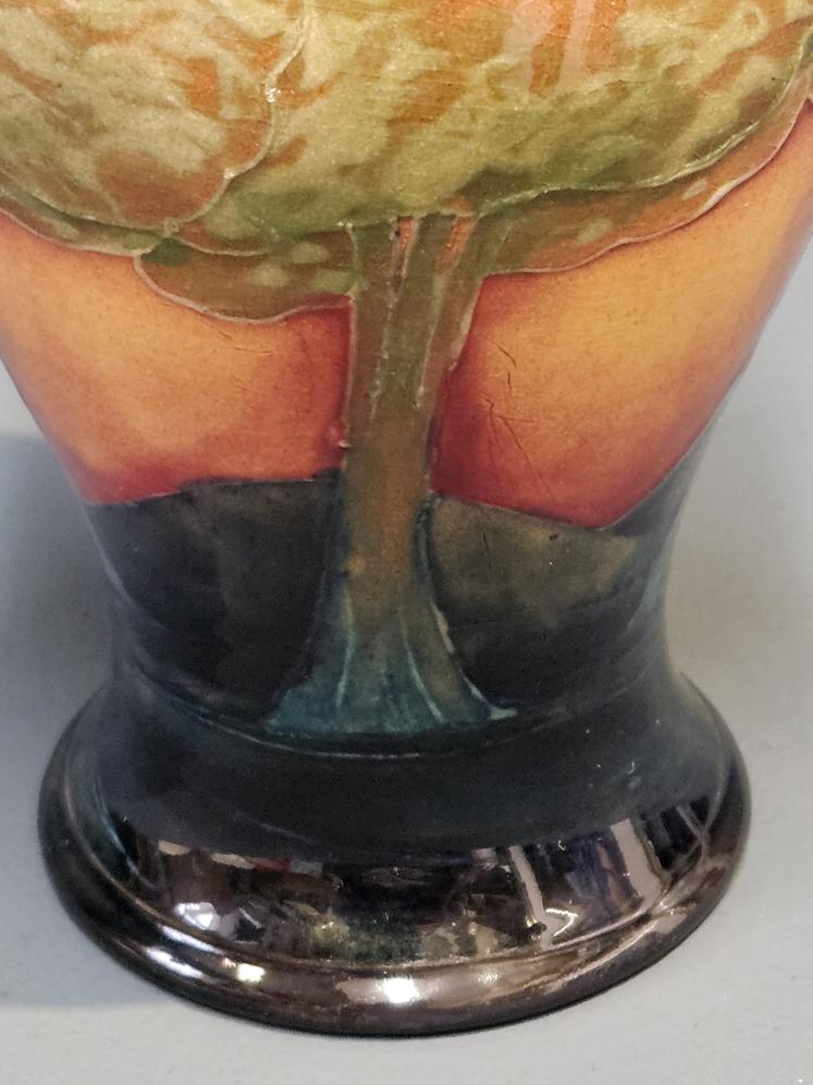 Moorcroft Eventide Vase with Pewter Rim - Image 6