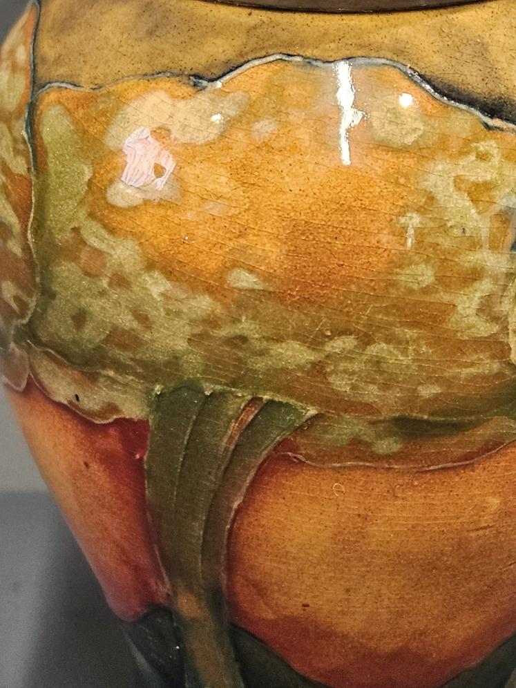 Moorcroft Eventide Vase with Pewter Rim - Image 4
