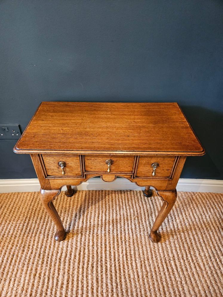 Very Small Proportioned George II Oak Low Boy - Image 8