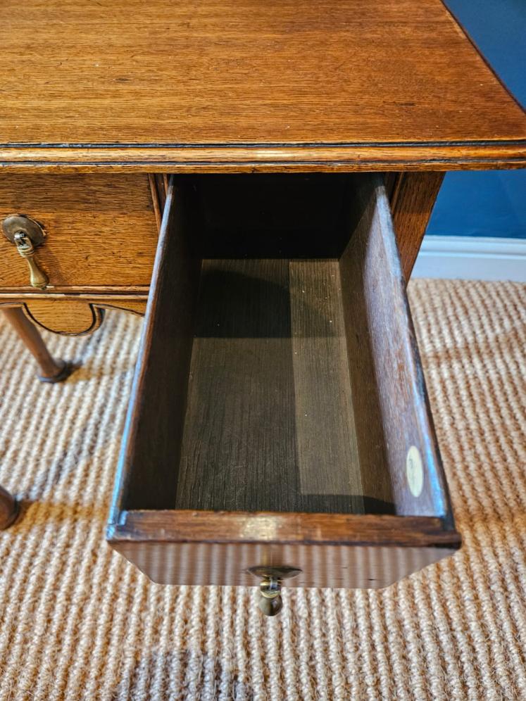 Very Small Proportioned George II Oak Low Boy - Image 7