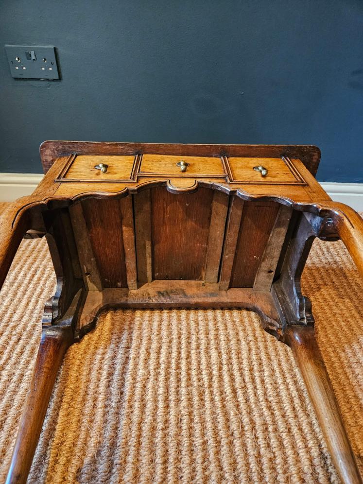 Very Small Proportioned George II Oak Low Boy - Image 6
