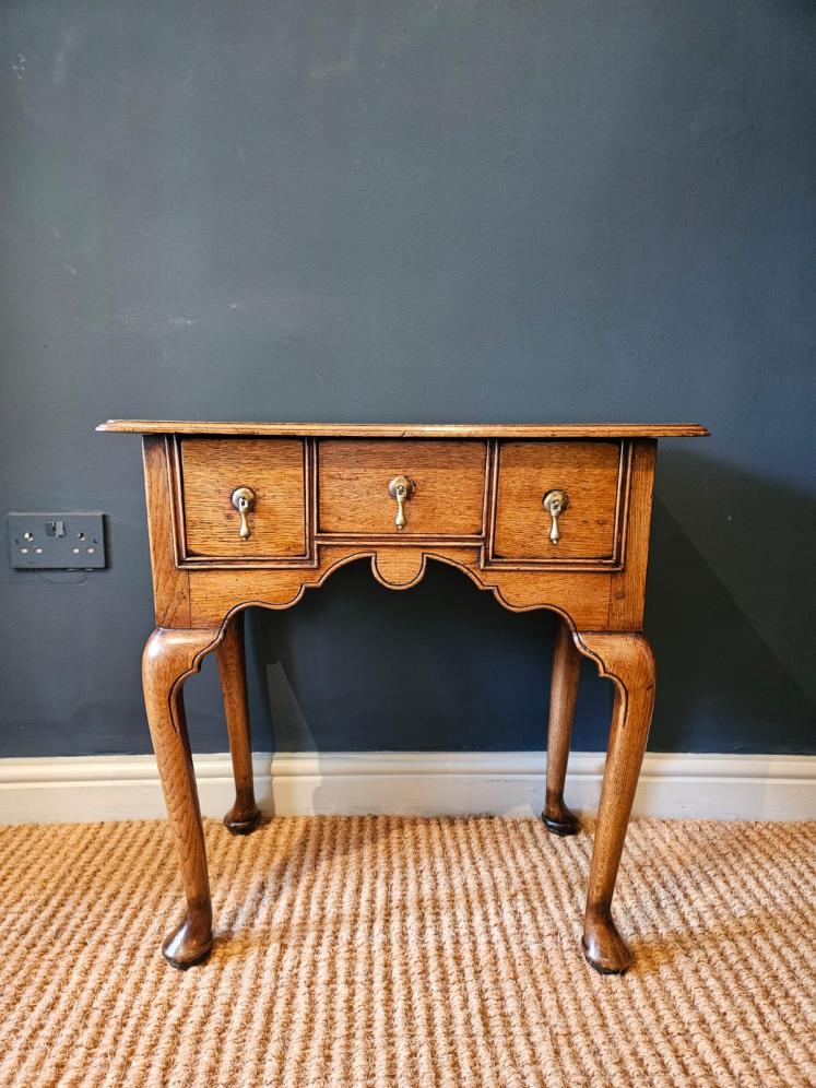 Very Small Proportioned George II Oak Low Boy - Image 5