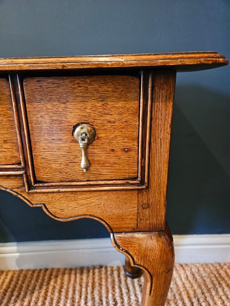 Very Small Proportioned George II Oak Low Boy - Image 4