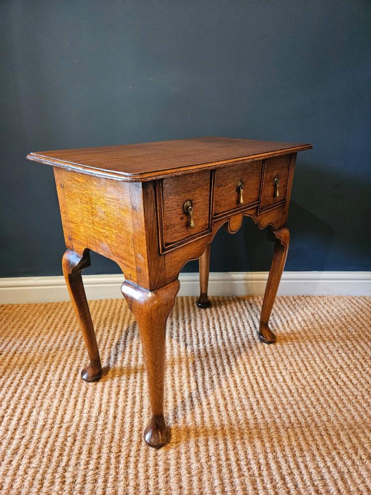 Very Small Proportioned George II Oak Low Boy - Image 3