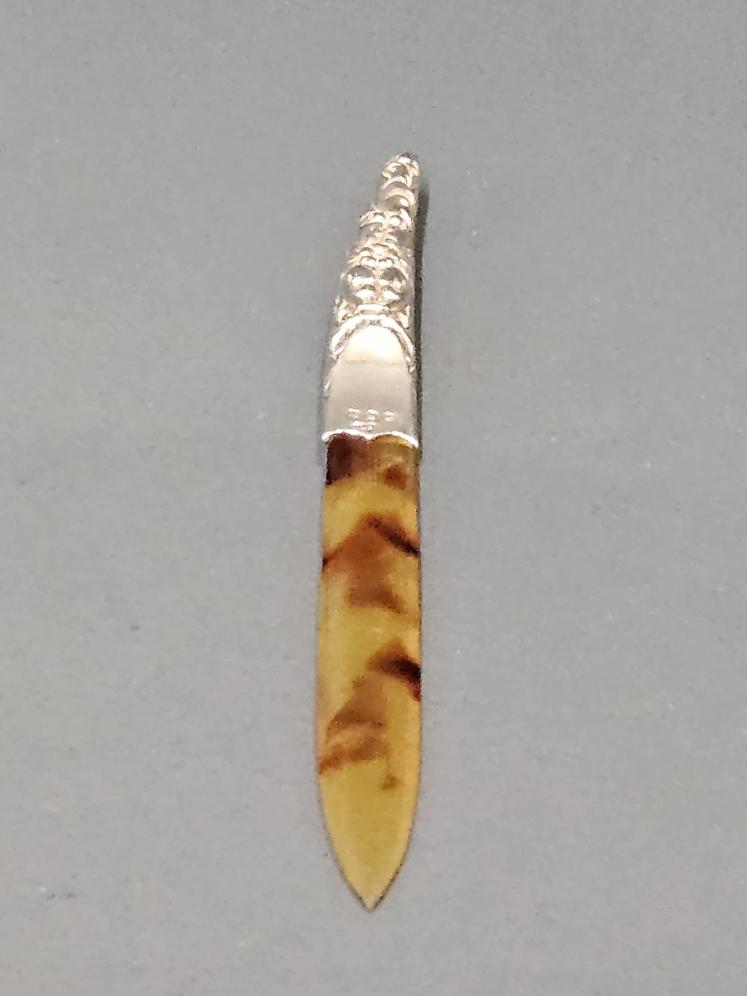 Victorian Silver and Tortoise Shell Letter Opener  - Image 7