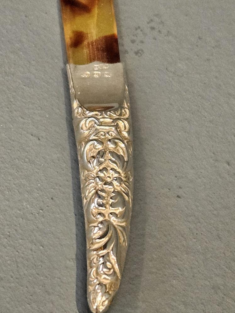 Victorian Silver and Tortoise Shell Letter Opener  - Image 4