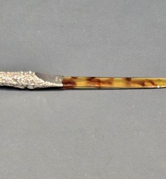 Victorian Silver and Tortoise Shell Letter Opener 