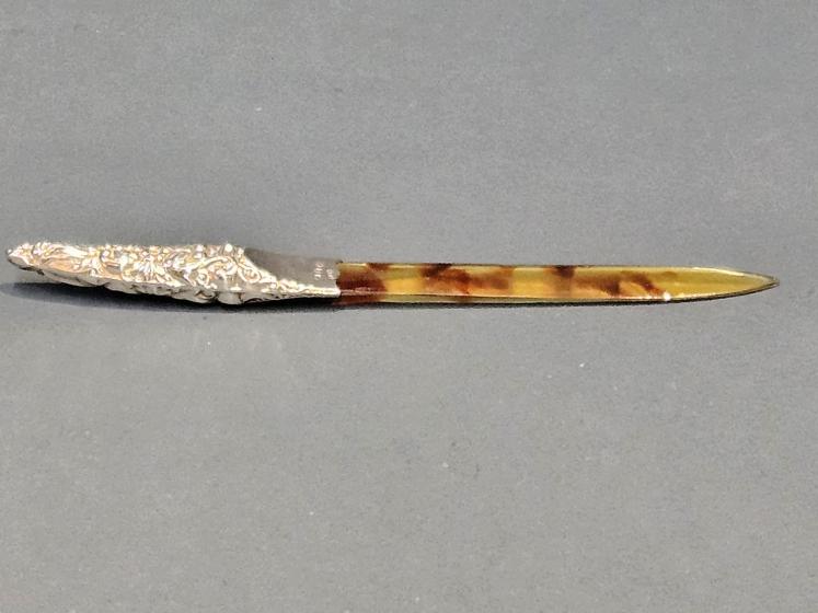 Victorian Silver and Tortoise Shell Letter Opener  - Image 1