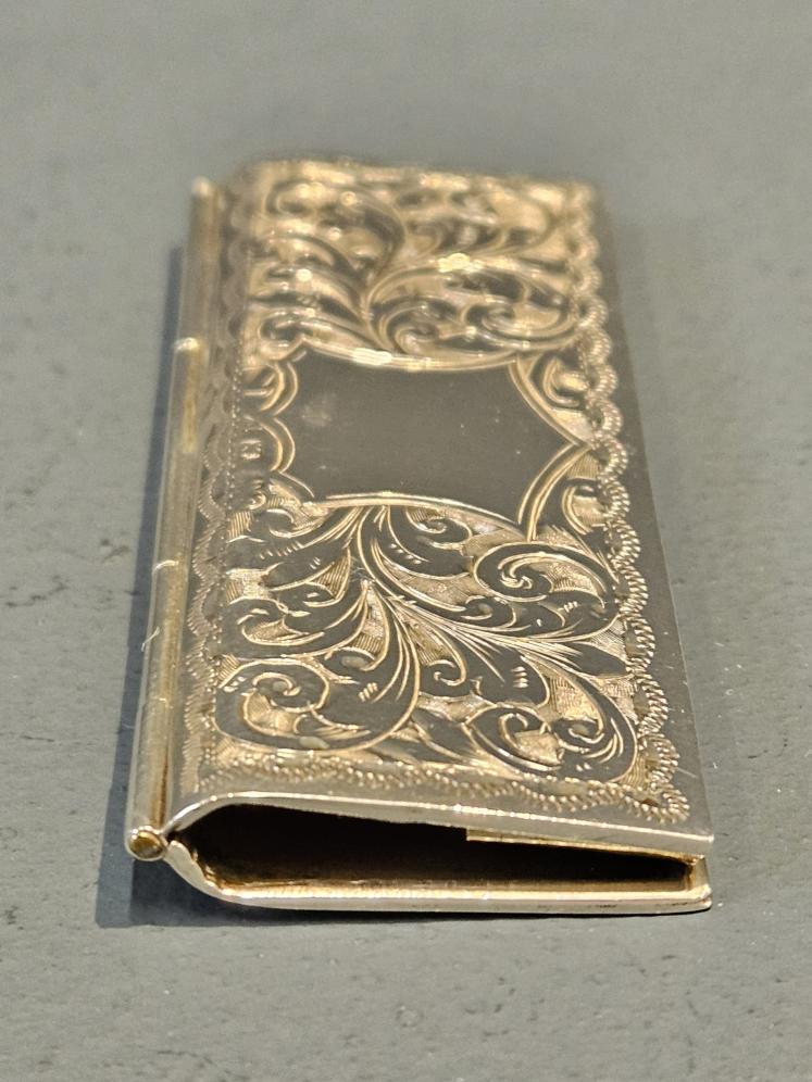 Victorian Engraved Silver Triple Stamp Case - Image 7