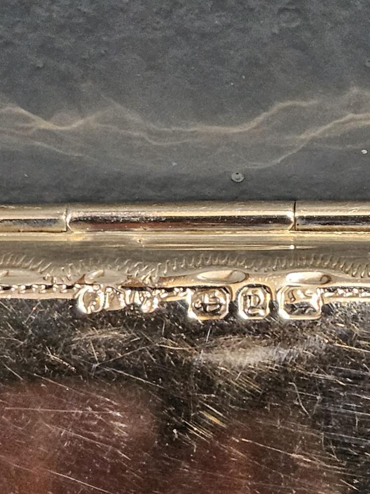 Victorian Engraved Silver Triple Stamp Case - Image 6