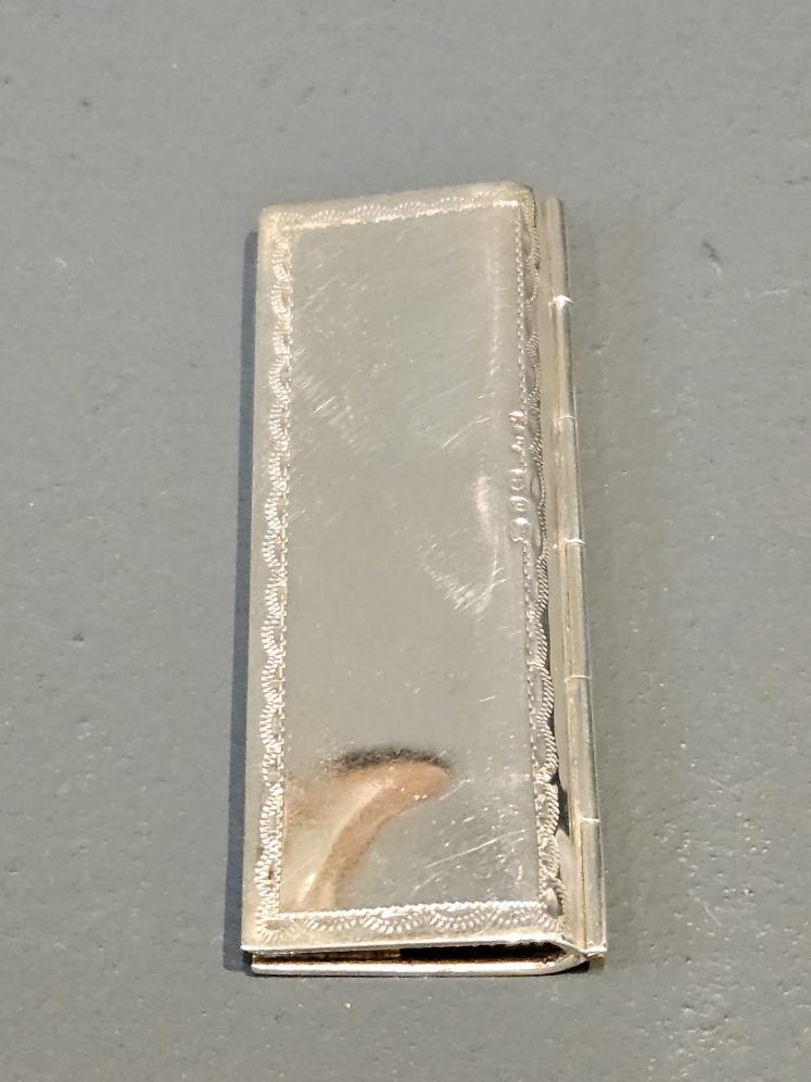 Victorian Engraved Silver Triple Stamp Case - Image 5