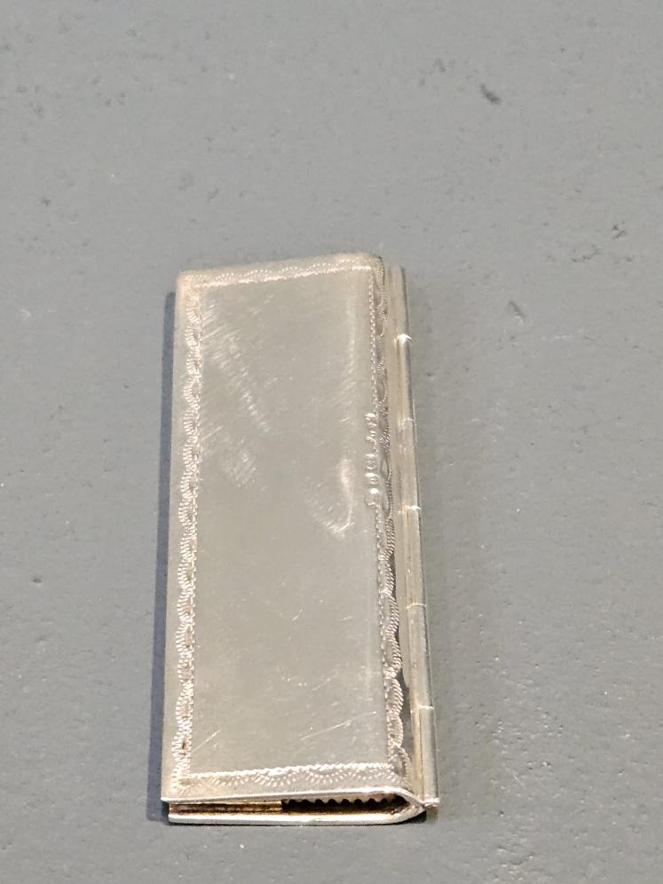 Victorian Engraved Silver Triple Stamp Case - Image 4
