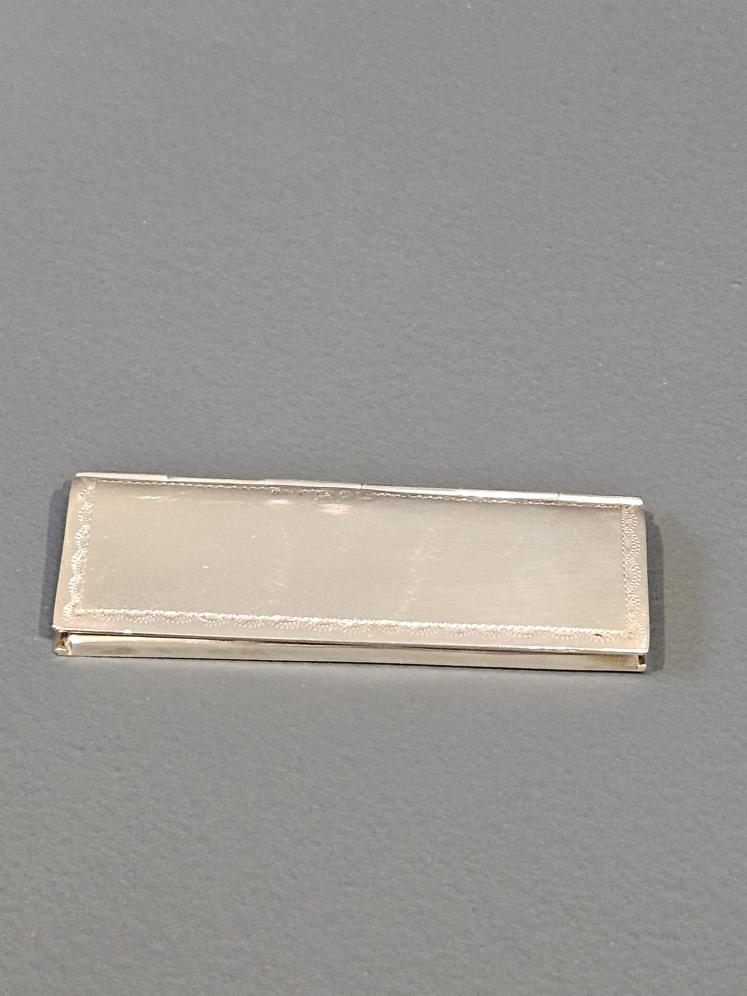 Victorian Engraved Silver Triple Stamp Case - Image 3