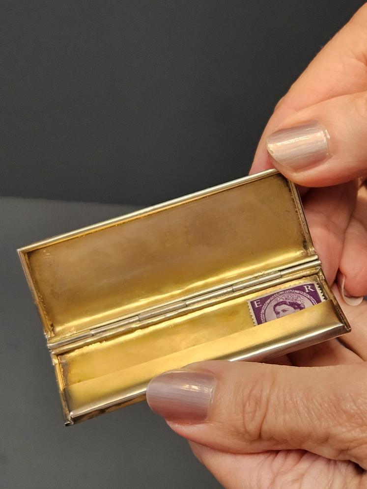 Victorian Engraved Silver Triple Stamp Case - Image 2