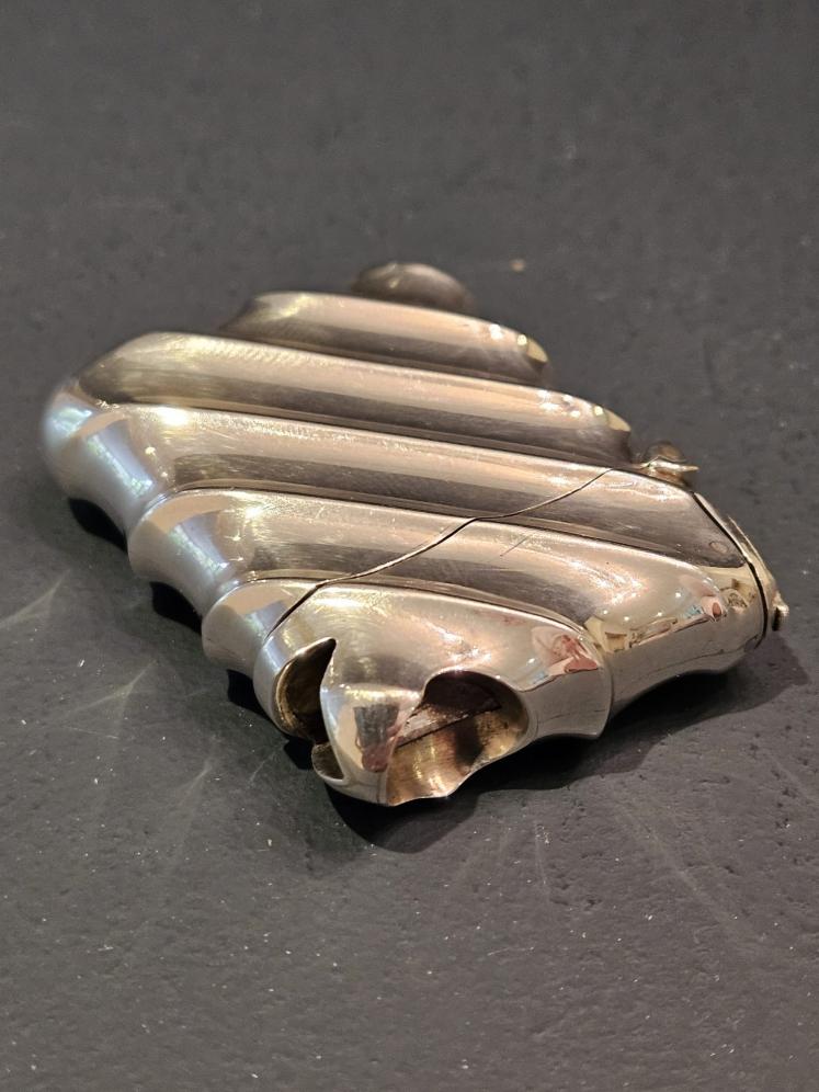 Unusual Silver Vesta Case with Cheroot Cutter - Image 7